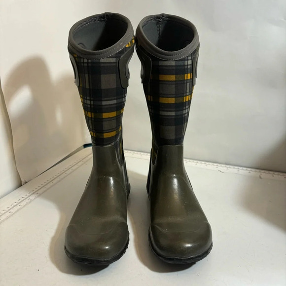 Bogs women’s North Hampton plaid rubber neoprene boots in size 6 - Picture 5 of 16